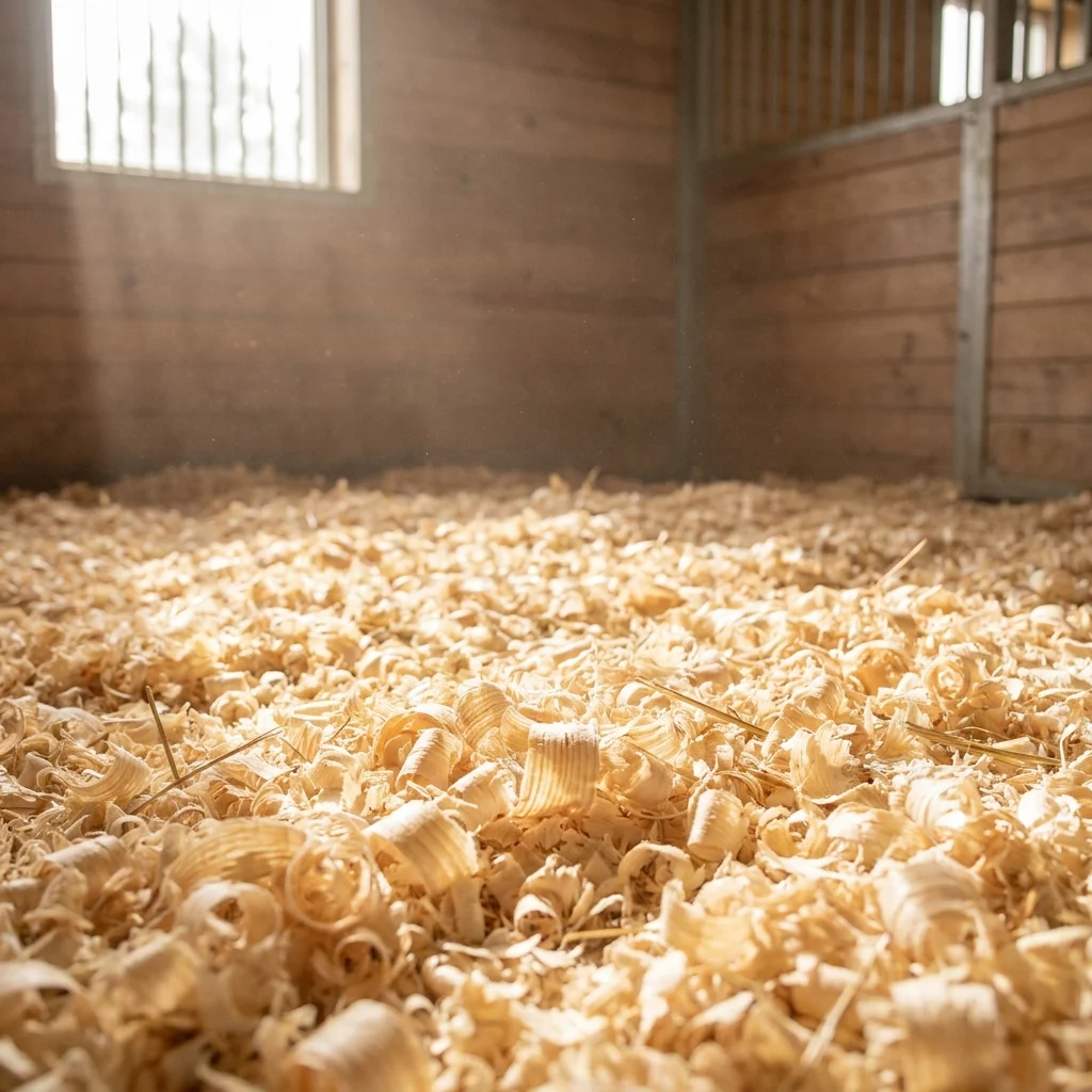fresh-white-pine-shavings-horse-stall fresh-white-pine-shavings-horse-stall